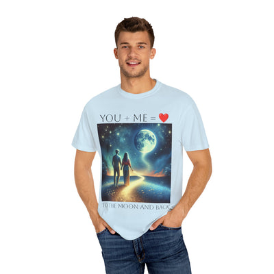 Moon and Back Unisex T-shirt, Celestial Love Tee, Outer Space Shirt, Romantic Gift, Astronomy Top - NOTALIFY