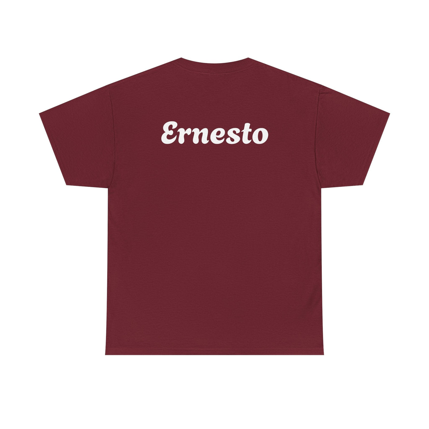 Funny Spanish Dad Beer Shirt with "Ernesto" text on the back, perfect gift for Father's Day.