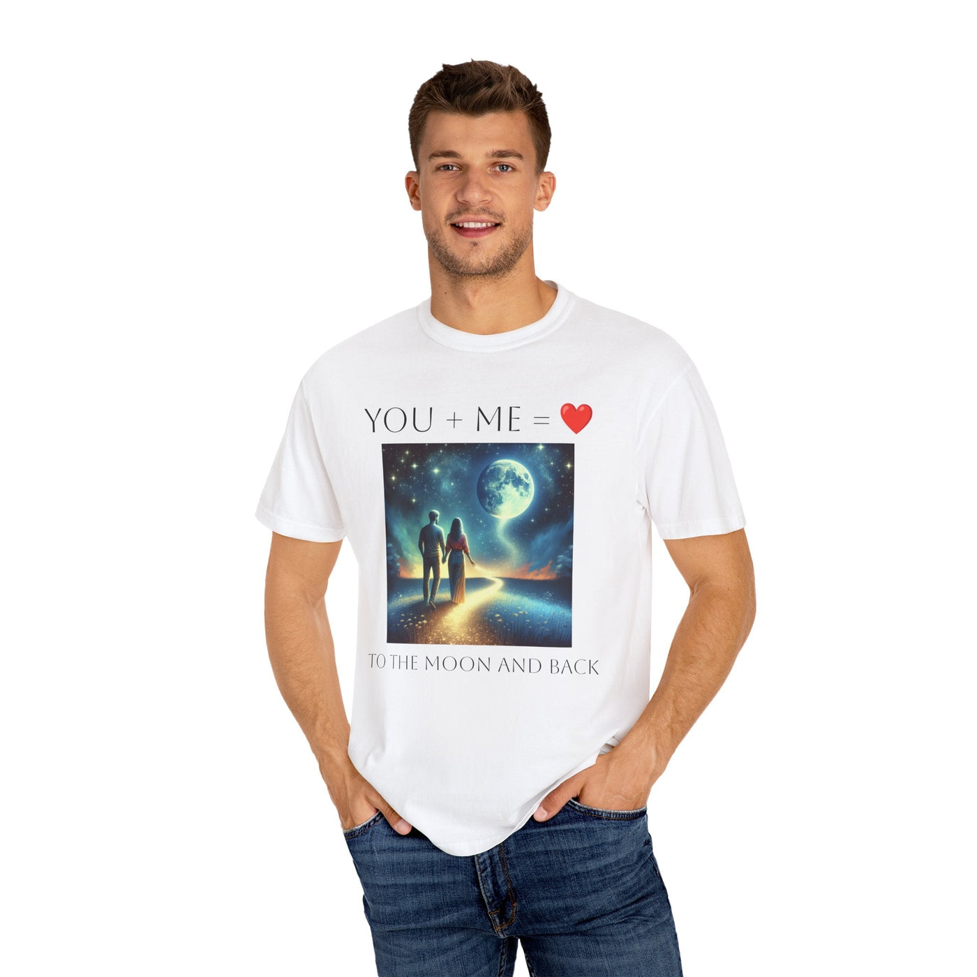 Moon and Back Unisex T-shirt, Celestial Love Tee, Outer Space Shirt, R