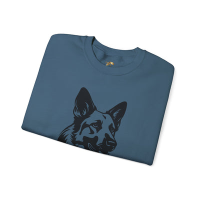 German Shepherd Lover Sweatshirt, Pet's Name Personalized, German Shepherd Dog Owner Apparel, Custom Dog Paw Print Jumper, Comfy Crewneck - NOTALIFY