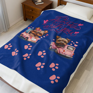Cozy Pet Lover's Blanket - Always with You, Plush Throw for Home, Dog Lover Gift, Cute Puppy Decor, Heartwarming Gift - NOTALIFY
