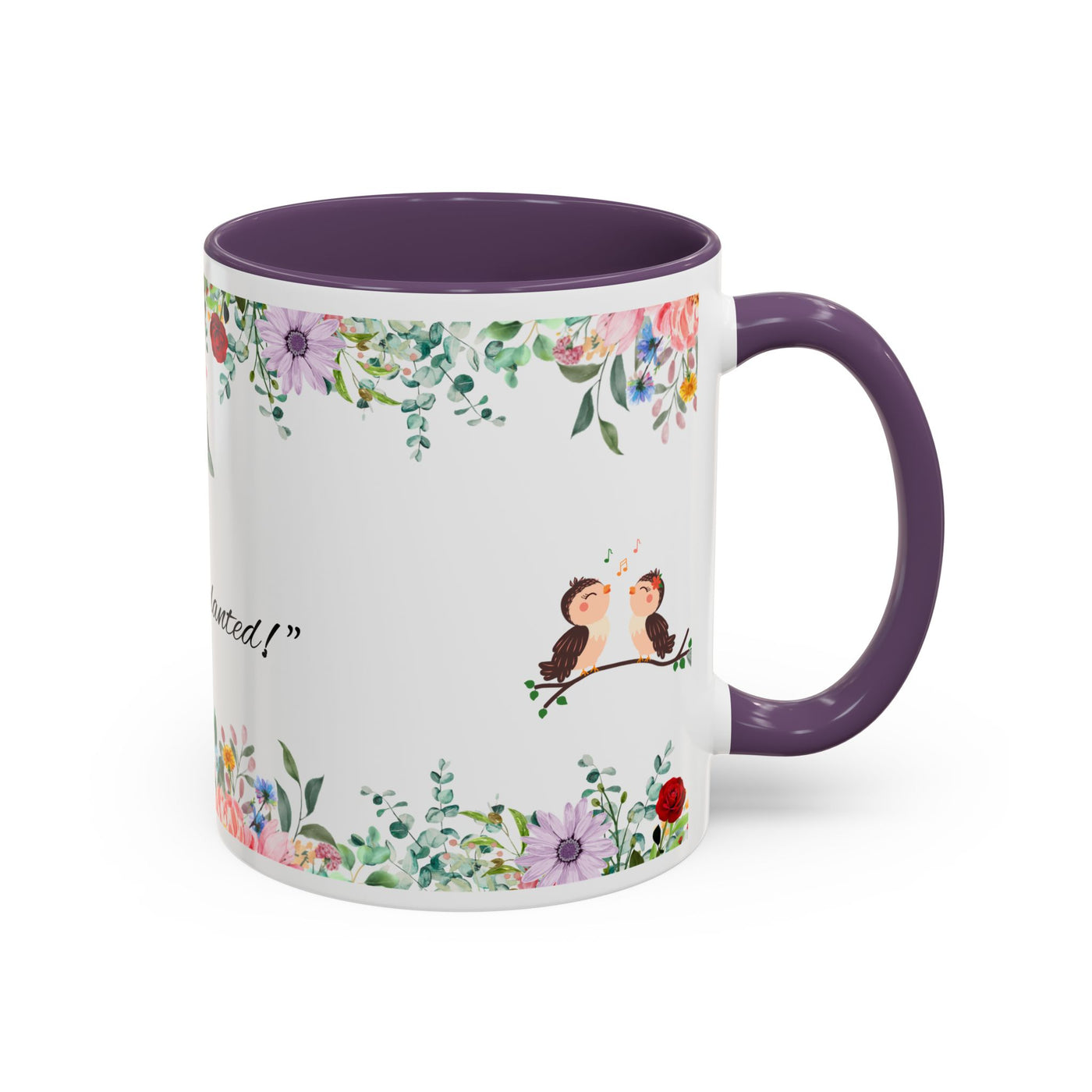 Mug, Inspirational Ceramic Cup w/ Flower Design, Bloom where you are planted, Gift for her/him, Quote Tea Mug, Home Office Decor, - NOTALIFY
