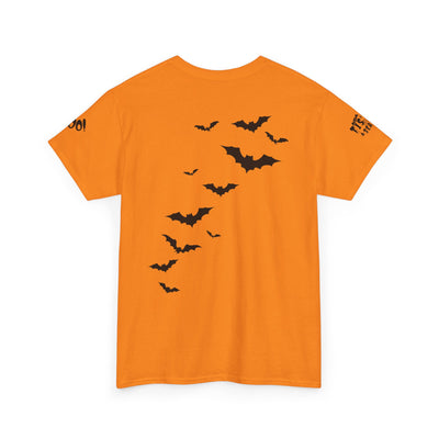 NOTALIFY Halloween Just Here for the Boo Graphic Tee, Spooky T-Shirt, Fun Fall Apparel, Unisex Halloween Tee, Gnome & Bats