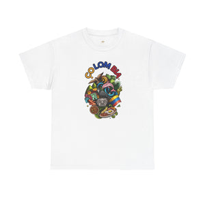 Colorful Unisex Heavy Cotton Tee with Joyful Message, Fun T-Shirt, Cas
