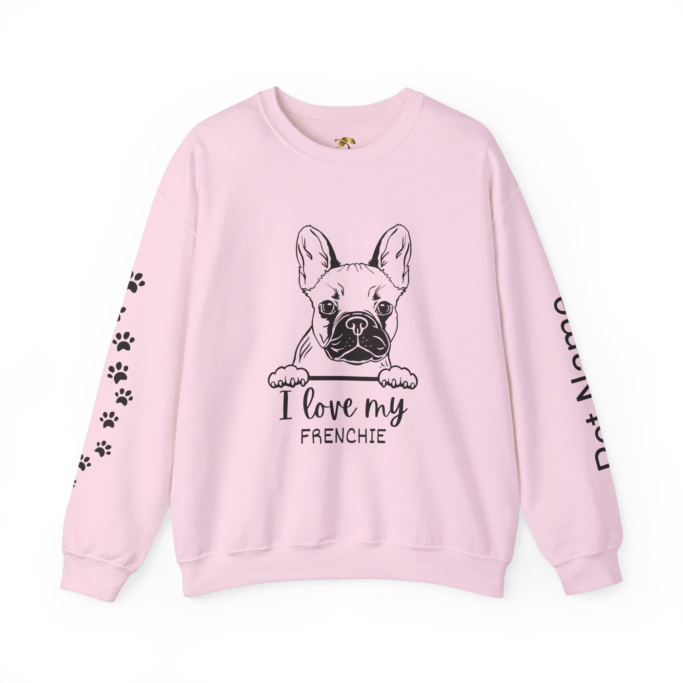 Frenchie Dog Lover Sweatshirt, Pet's Name Personalized Gift Idea, Frenchie Dog Owner Apparel, Custom Dog Paw Print Jumper, Comfy Crewneck