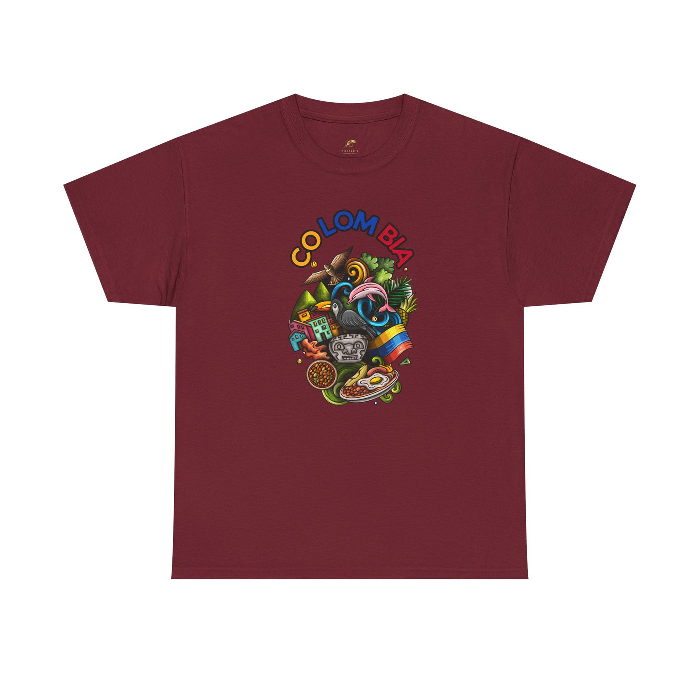 Colorful Unisex Heavy Cotton Tee with Joyful Message, Fun T-Shirt, Cas