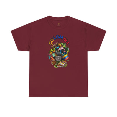 Colorful Unisex Heavy Cotton Tee with Joyful Message, Fun T-Shirt, Cas