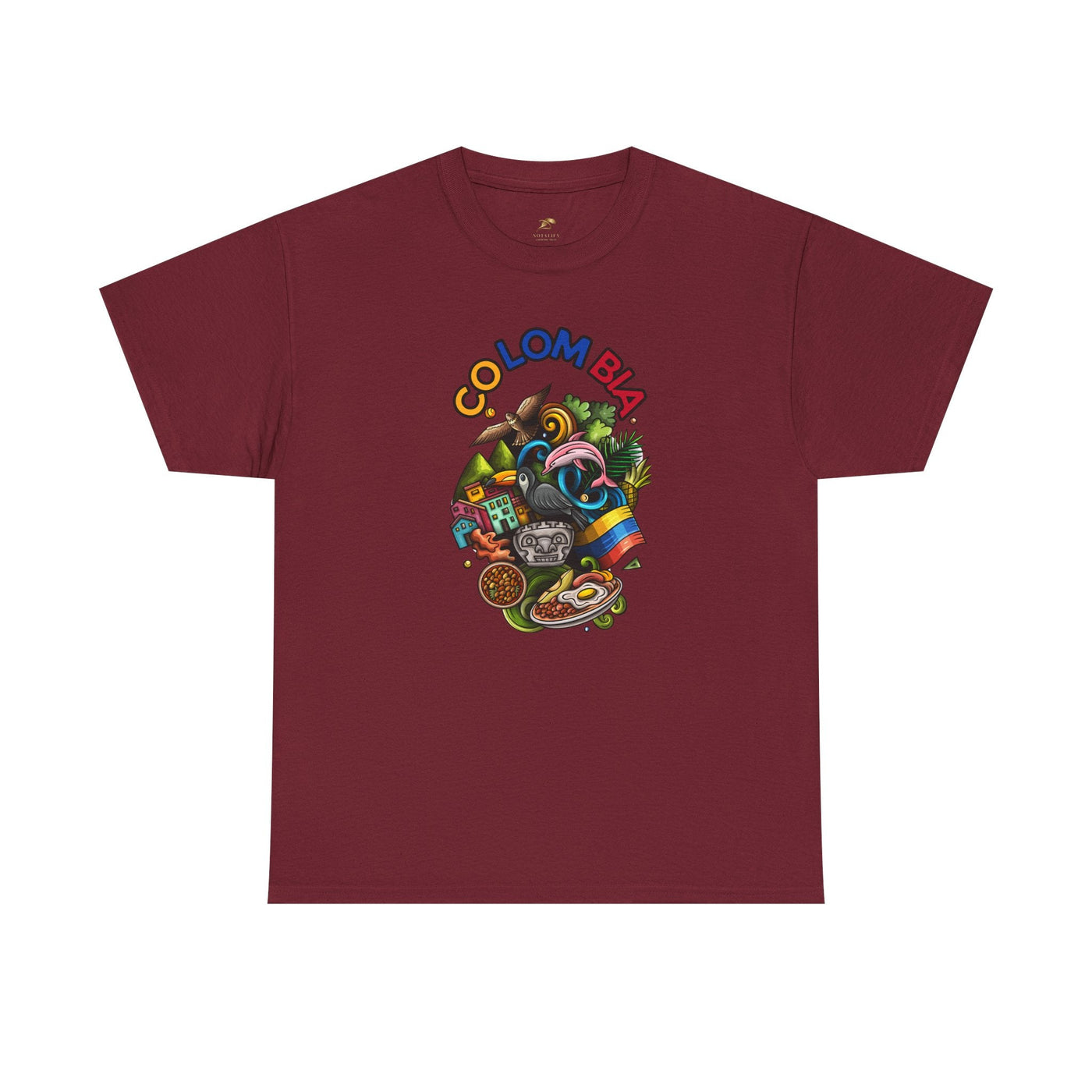 Colorful Unisex Heavy Cotton Tee with Joyful Message, Fun T-Shirt, Cas
