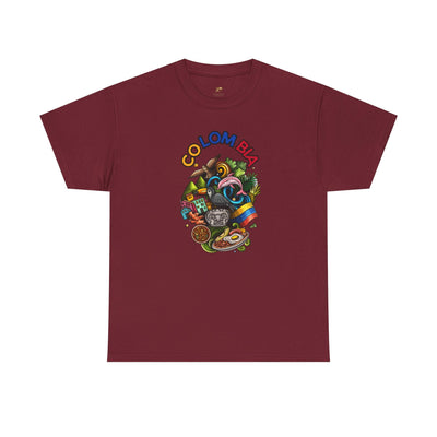 Colorful Unisex Heavy Cotton Tee with Joyful Message, Fun T-Shirt, Cas