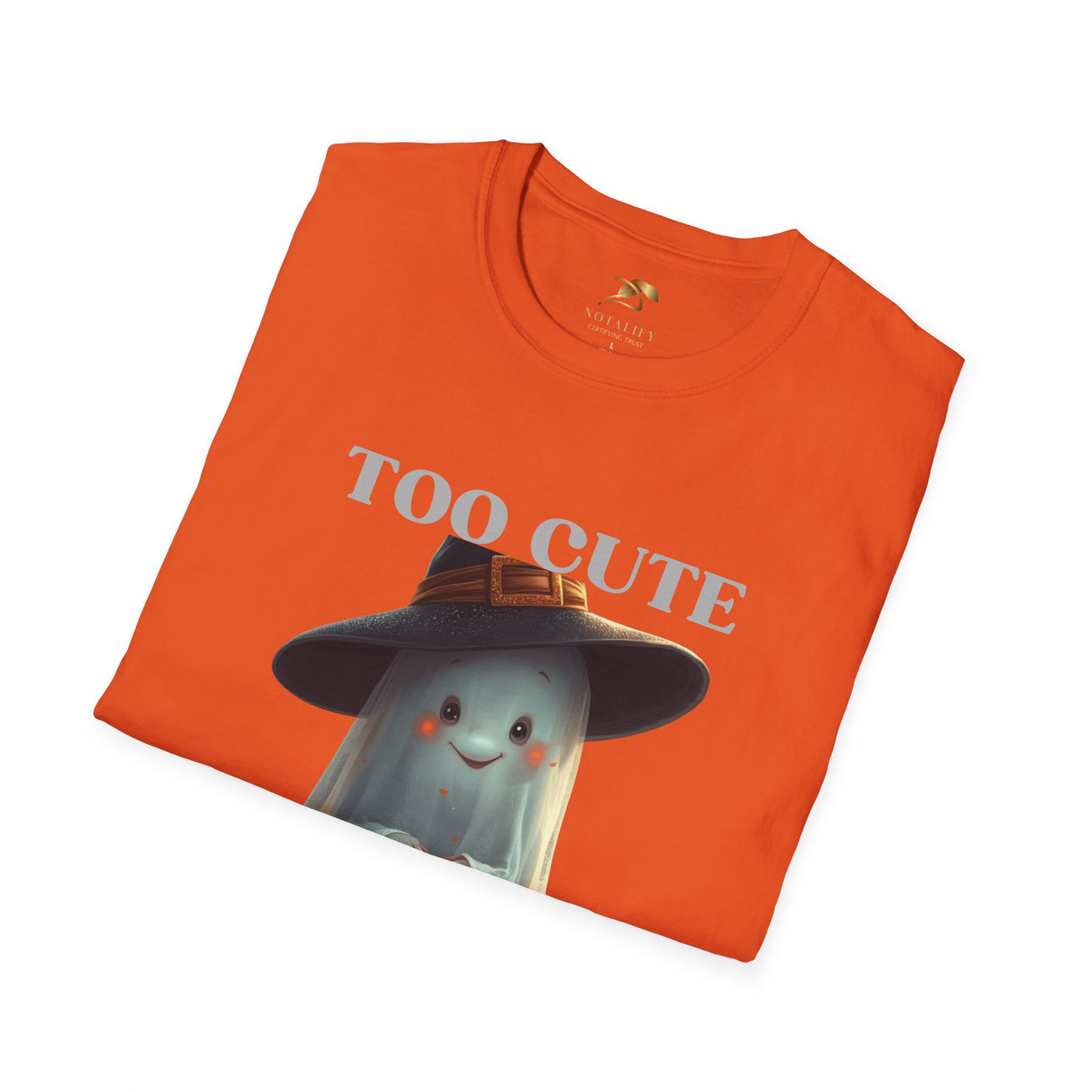 NOTALIFY Too Cute to Spook Halloween Ghost TEE | Adorable Pumpkin Lantern Tee | Cotton Short Sleeve | Fall Outfit for Kids