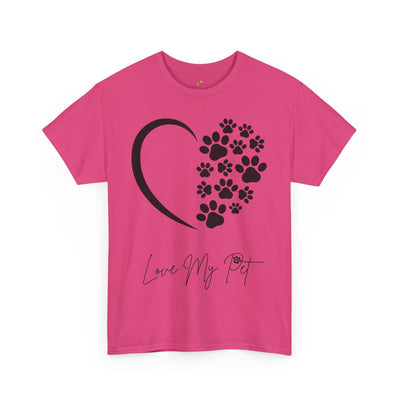 Pet Lover Unisex Heavy Cotton Tee, Love My Pet Shirt, Dog Cat Owner Gift, Animal Lover Apparel, Pet Tee - NOTALIFY