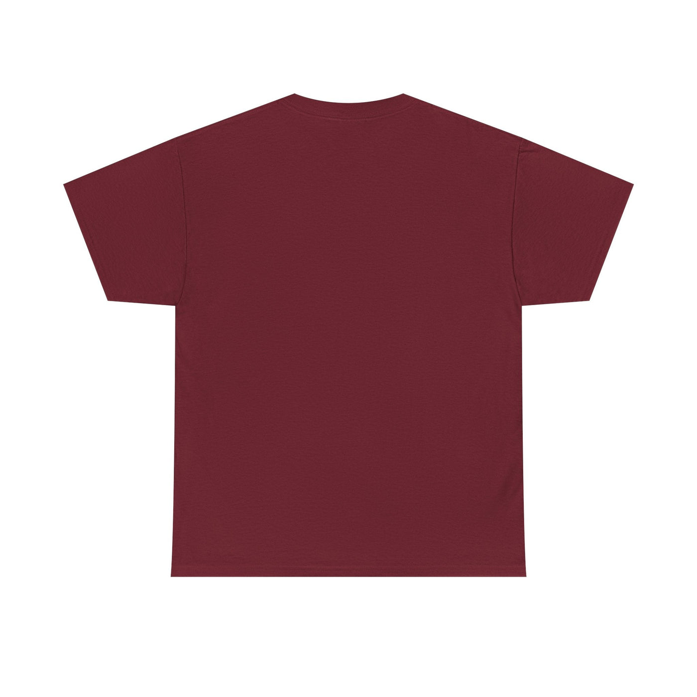 Back view of maroon 80's Music Lover T-Shirt unisex retro vintage classic cotton tee