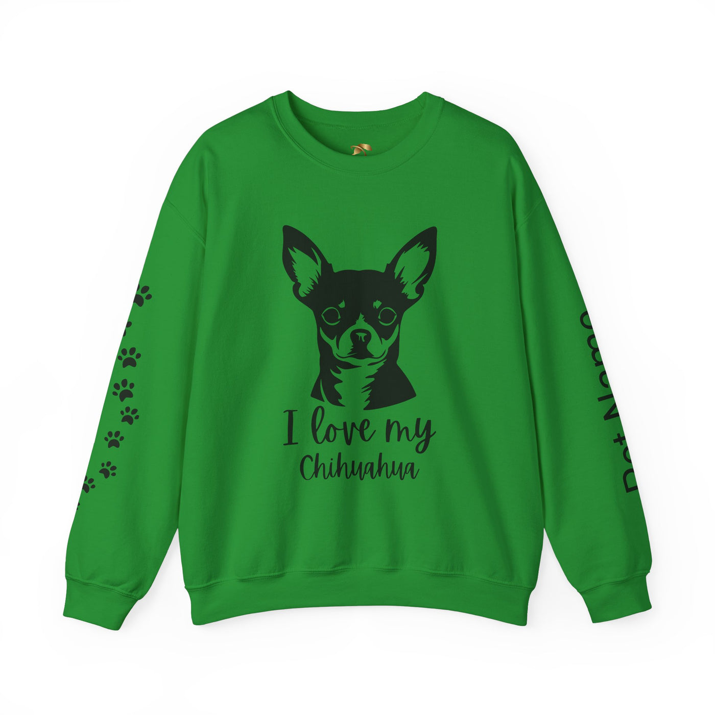 Chihuahua Lover Sweatshirt, Pet's Name Personalized Gift Idea, Chihuahua Dog Owner Apparel, Custom Dog Paw Print Jumper, Comfy Crewneck - NOTALIFY