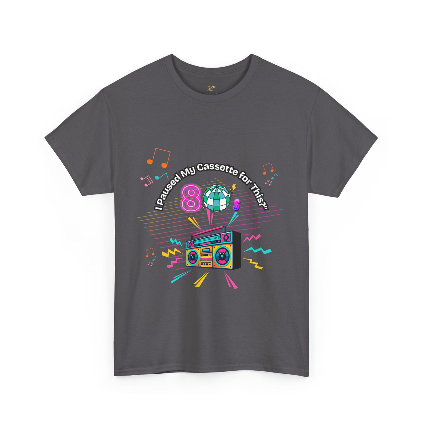 Retro Cassette Tape Unisex Heavy Cotton Tee, Vintage Music Lover Shirt, 80s Nostalgia Graphic Tee, Pause Cassette Player Shirt, Mixtape Fan - NOTALIFY