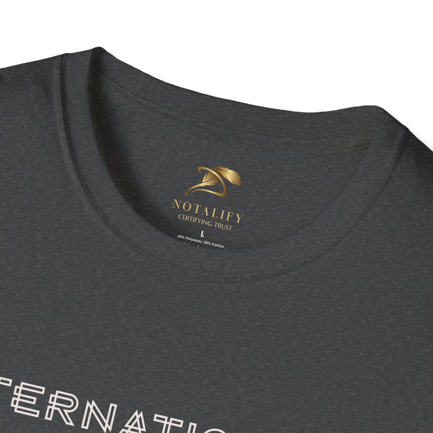 International Youth Day unisex softstyle black t-shirt with crew neckline made from 100% ring-spun cotton