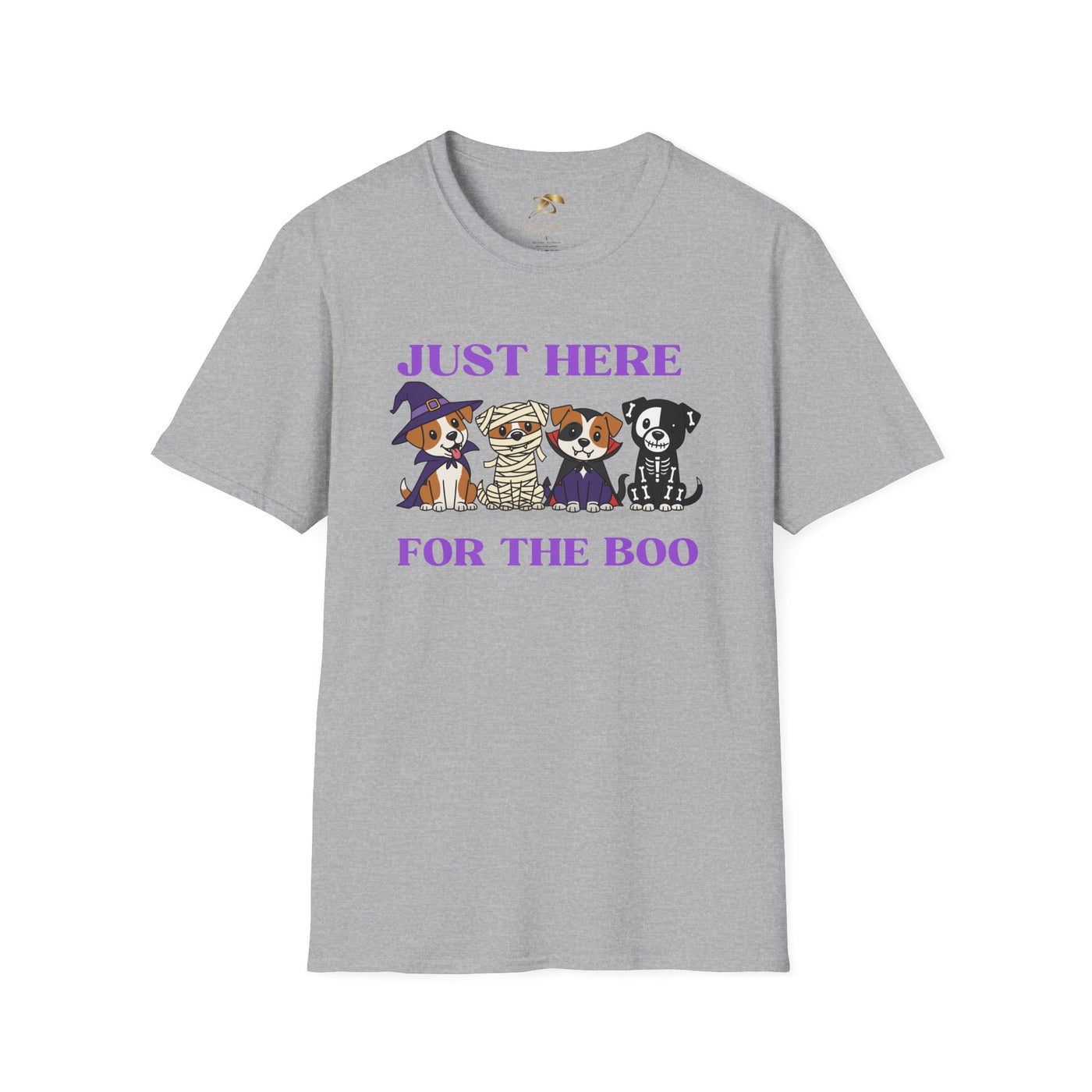 NOTALIFY Just Here for the Boo Dog Halloween TEE | Cute Puppy Costume | Soft Cotton | Fun Fall Outfit for Kids & Adults
