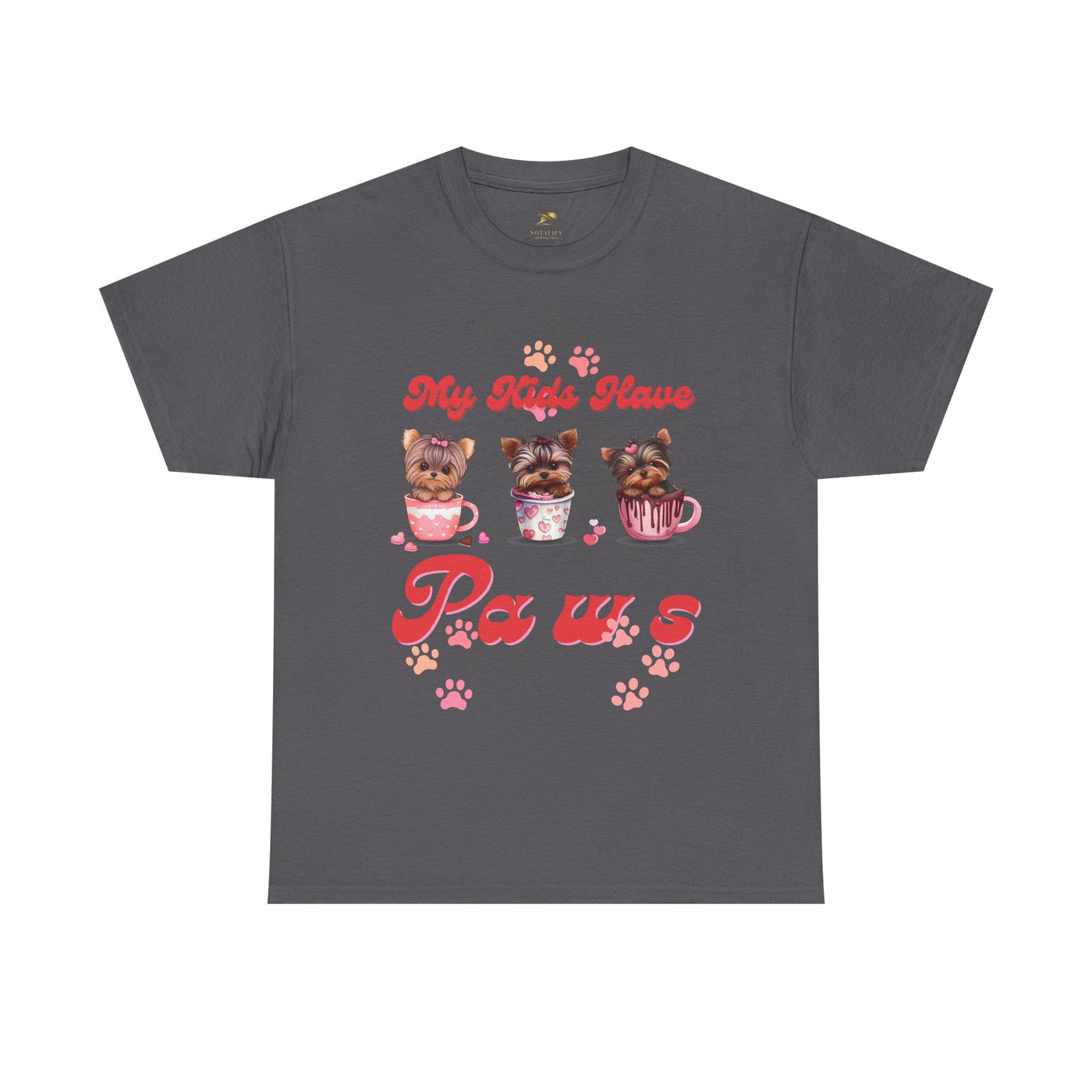 Dog Lover Unisex Tee, Animal Parent Tshirt, My Kids Have Paws Shirt, Cute Puppy Graphic Tee, Pet Owner Gift, Casual Dog Mom Dad Top - NOTALIFY