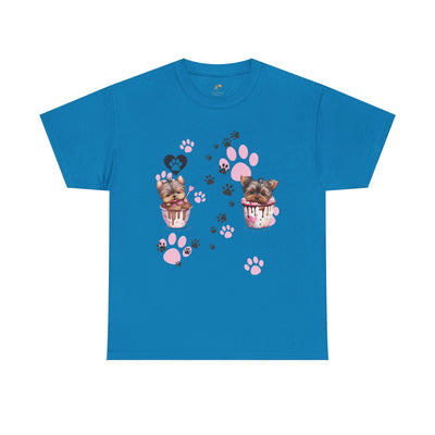 Pet Lover Unisex Heavy Cotton Tee, Love My Pet Shirt, Dog Cat Owner Gift, Animal Lover Apparel, Customized Pet Tee - NOTALIFY