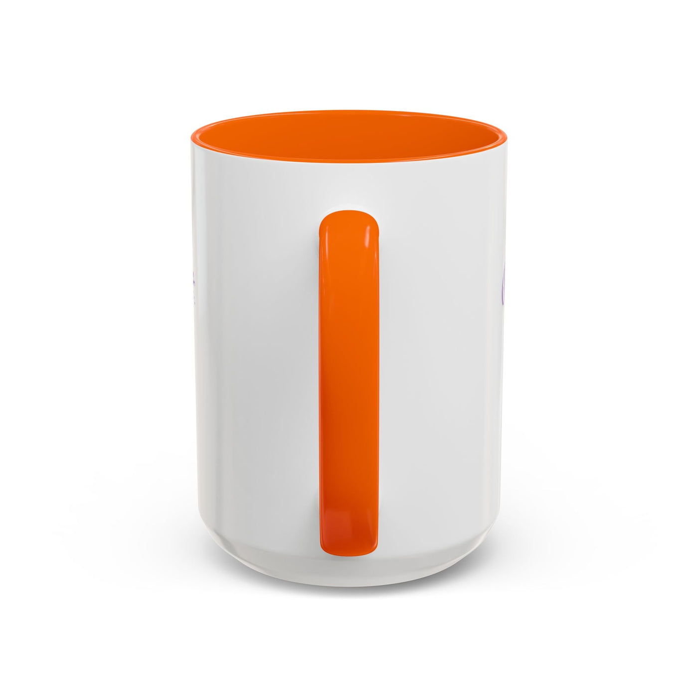 Inspirational Butterfly Coffee Mug with orange accented handle and interior, perfect for motivational moments and self-care.