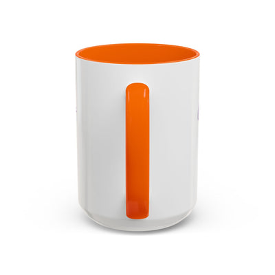 Inspirational Butterfly Coffee Mug with orange accented handle and interior, perfect for motivational moments and self-care.