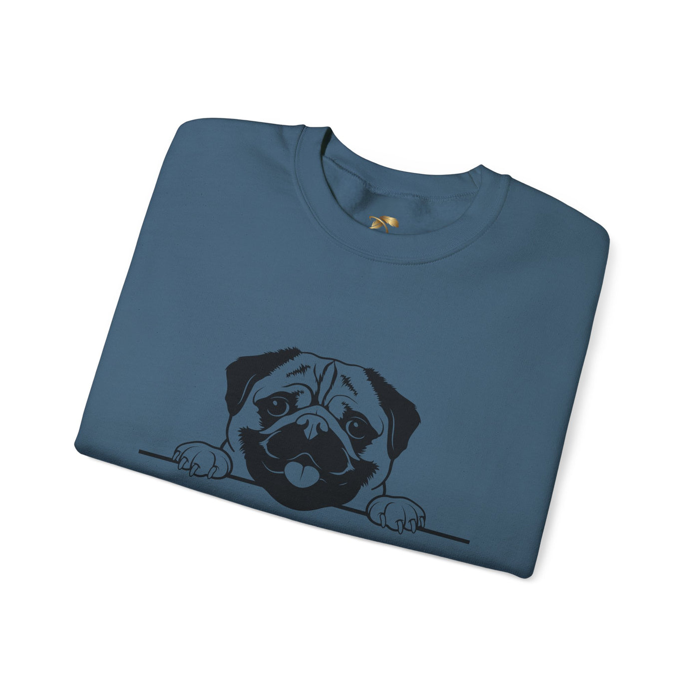 Pug Dog Lover Sweatshirt, Pet's Name Personalized Gift Idea, Pug Dog Owner Apparel, Custom Dog Paw Print Jumper, Comfy Crewneck - NOTALIFY