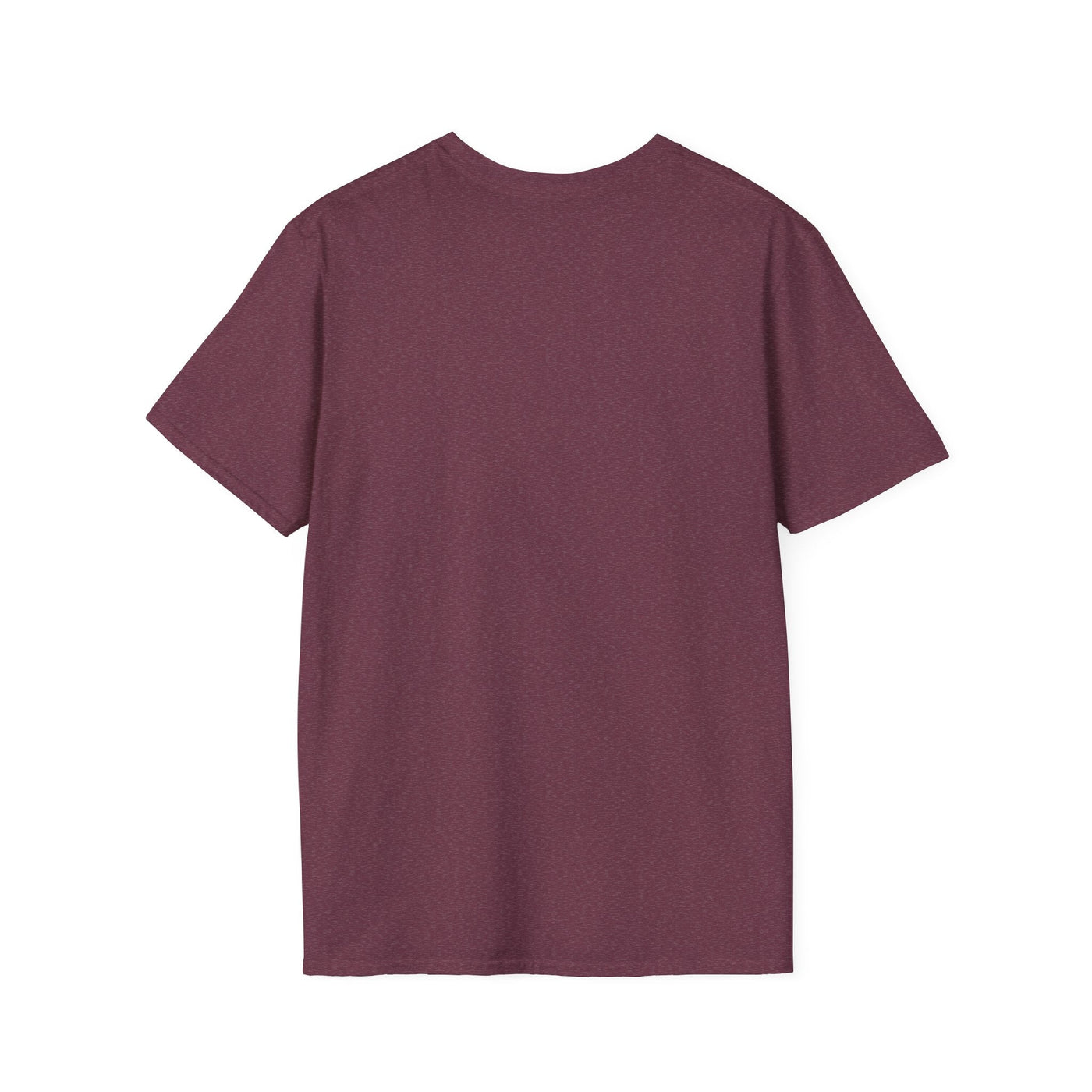 Unisex softstyle tee in maroon for Independence Day celebrations, featuring a seamless design and comfortable fit.