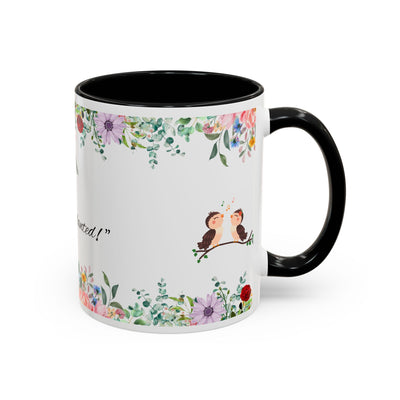 Mug, Inspirational Ceramic Cup w/ Flower Design, Bloom where you are planted, Gift for her/him, Quote Tea Mug, Home Office Decor, - NOTALIFY