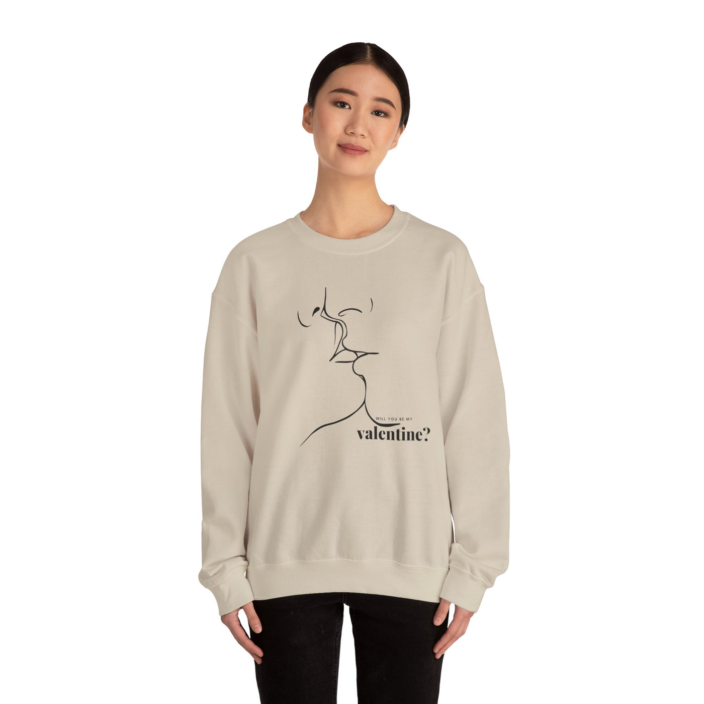 Valentines Couples KISSING Unisex Sweatshirt, Heart Fixed Enamorados, Sexy Romantic Gift, Will you be my VALENTINES, Valentines Day - NOTALIFY