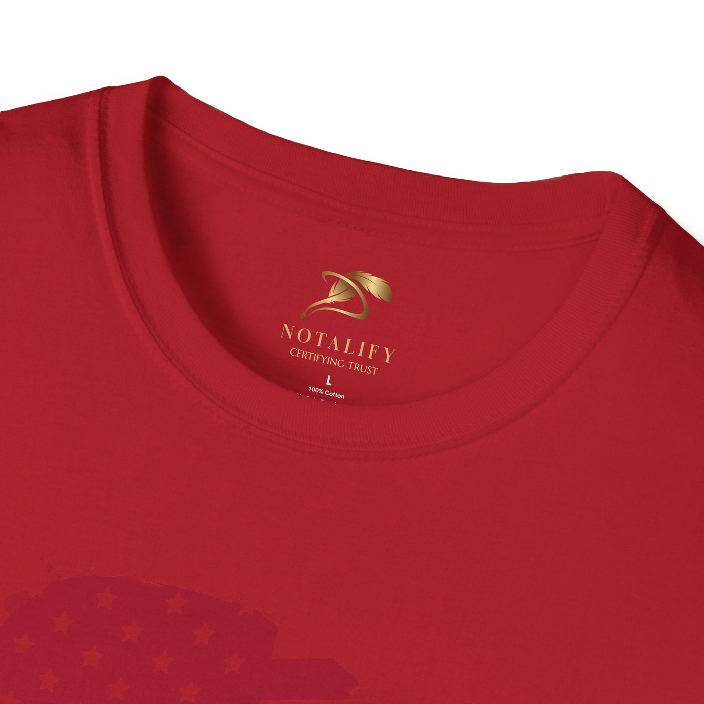 Unisex Patriotic Party Tee for Independence Day celebrations, featuring festive design elements on soft red fabric.