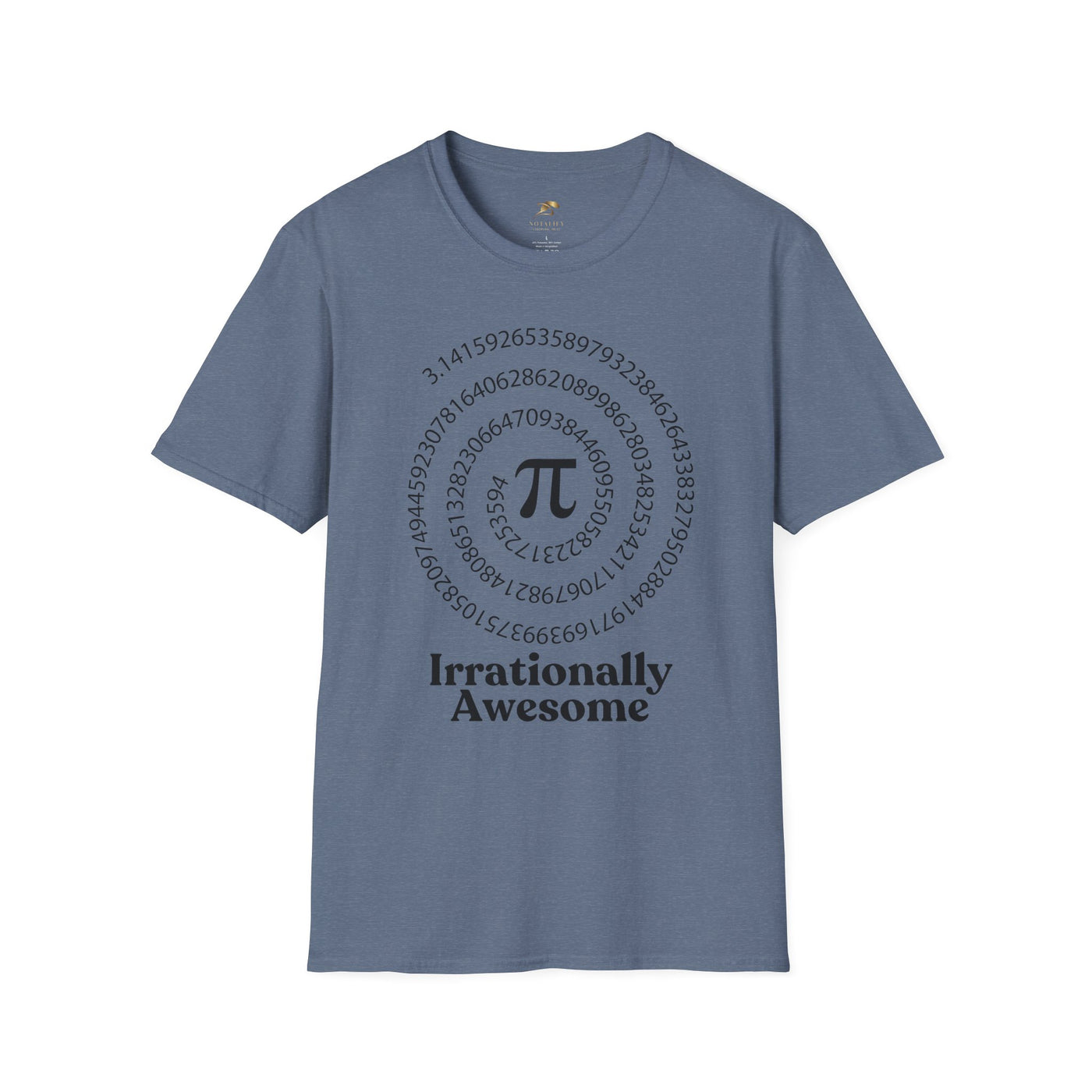 Pi Day Unisex Softstyle T-Shirt, Math Geek Gift, Irrationally Awesome Tee, March 14 Celebration Shirt, Mathematics Lover Top - NOTALIFY