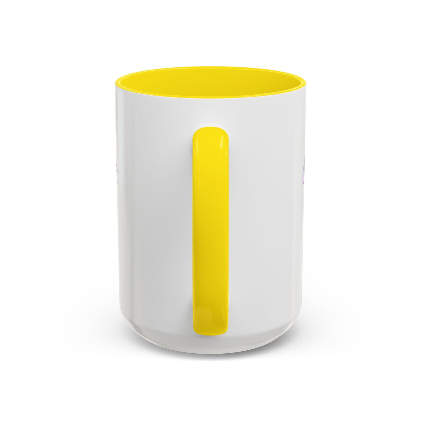 Inspirational Butterfly Coffee Mug with yellow interior and handle, embrace infinity design, ceramic material, ideal gift for motivational moments.