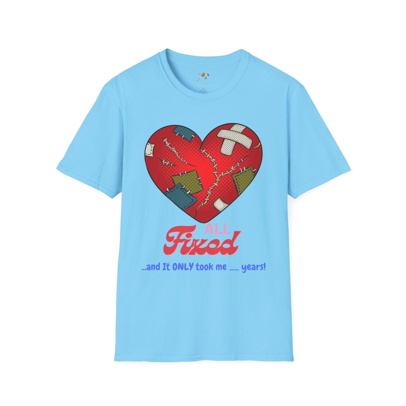 Heart Fixed Enamorados Unisex T-Shirt with broken heart design, perfect Valentine's Day gift for couples.