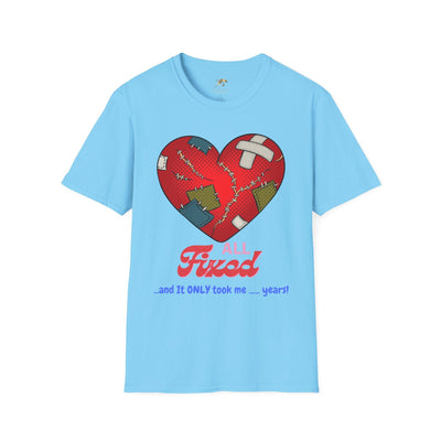 Heart Fixed Enamorados Unisex T-Shirt with broken heart design, perfect Valentine's Day gift for couples.
