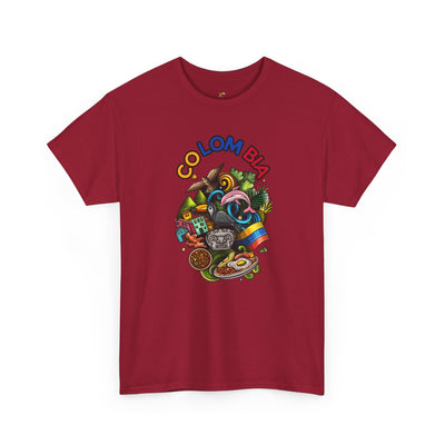 Colorful Unisex Heavy Cotton Tee with Joyful Message, Fun T-Shirt, Cas
