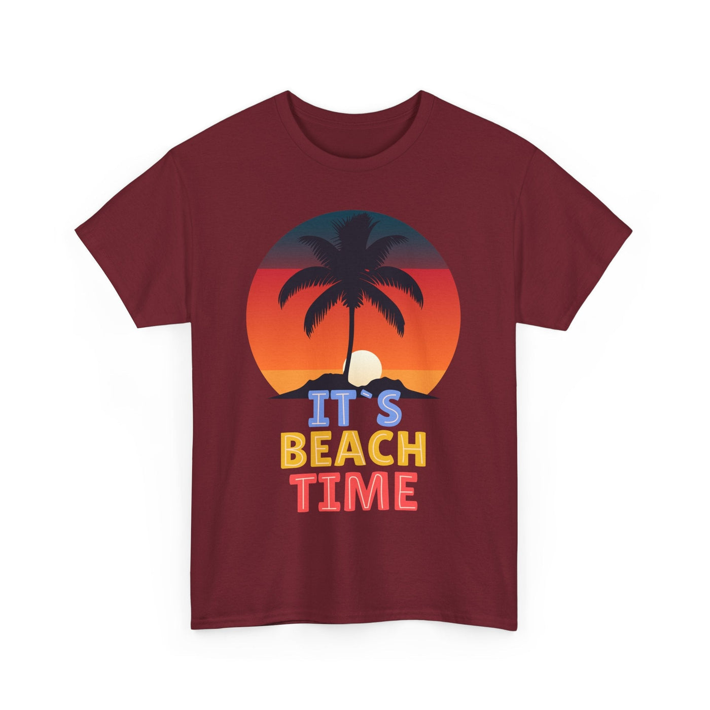Beach Time Summer 2025 T-Shirt with Palm Tree Graphic