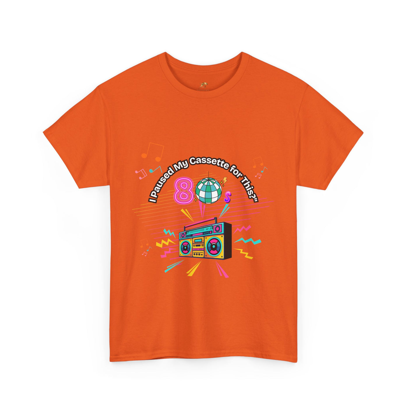 Retro Cassette Tape Unisex Heavy Cotton Tee, Vintage Music Lover Shirt, 80s Nostalgia Graphic Tee, Pause Cassette Player Shirt, Mixtape Fan - NOTALIFY