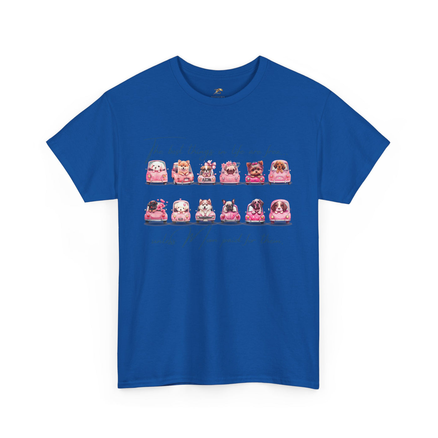 Cute Dogs Mother's Day T-Shirt, Best Things In Life Are Free, Unisex Tee, Gift For Mom, Heavy Cotton Shirt, Mother's Day Gift - NOTALIFY