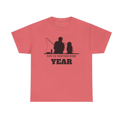 Fishing Dad Shirt | Papá en Prácticas Desde [Year] | Personalized Dad & Son/Daughter Fishing Tee | Fathers Day Gift | Spanish Custom T-Shirt