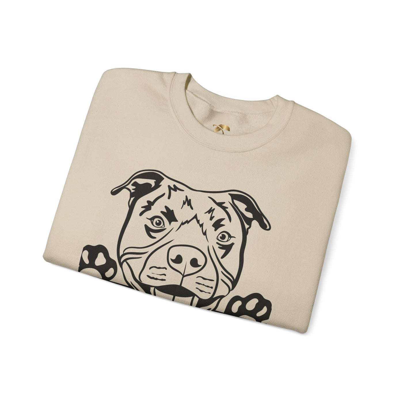 Pit Bull Lover Sweatshirt, Pet's Name Personalized Gift Idea, Pit Bull Dog Owner Apparel, Custom Dog Paw Print Jumper, Comfy Crewneck - NOTALIFY