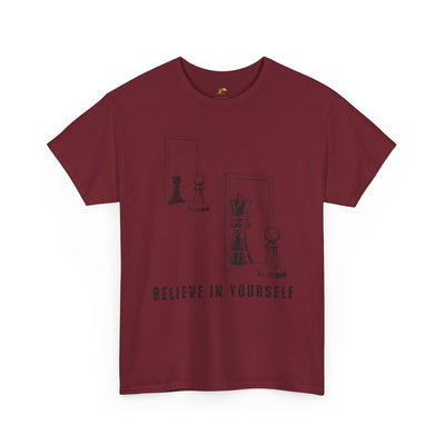 Believe in Yourself. Chess Pawn to King Reflection Tee | Inspirational Self-Esteem Tee | Motivational Shirt | Growth Mindset Gift | Unisex