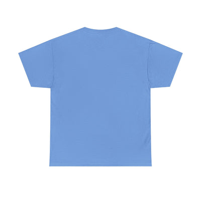 Retro blue t-shirt with "Be Kind, Rewind Often" positive quote, unisex style.