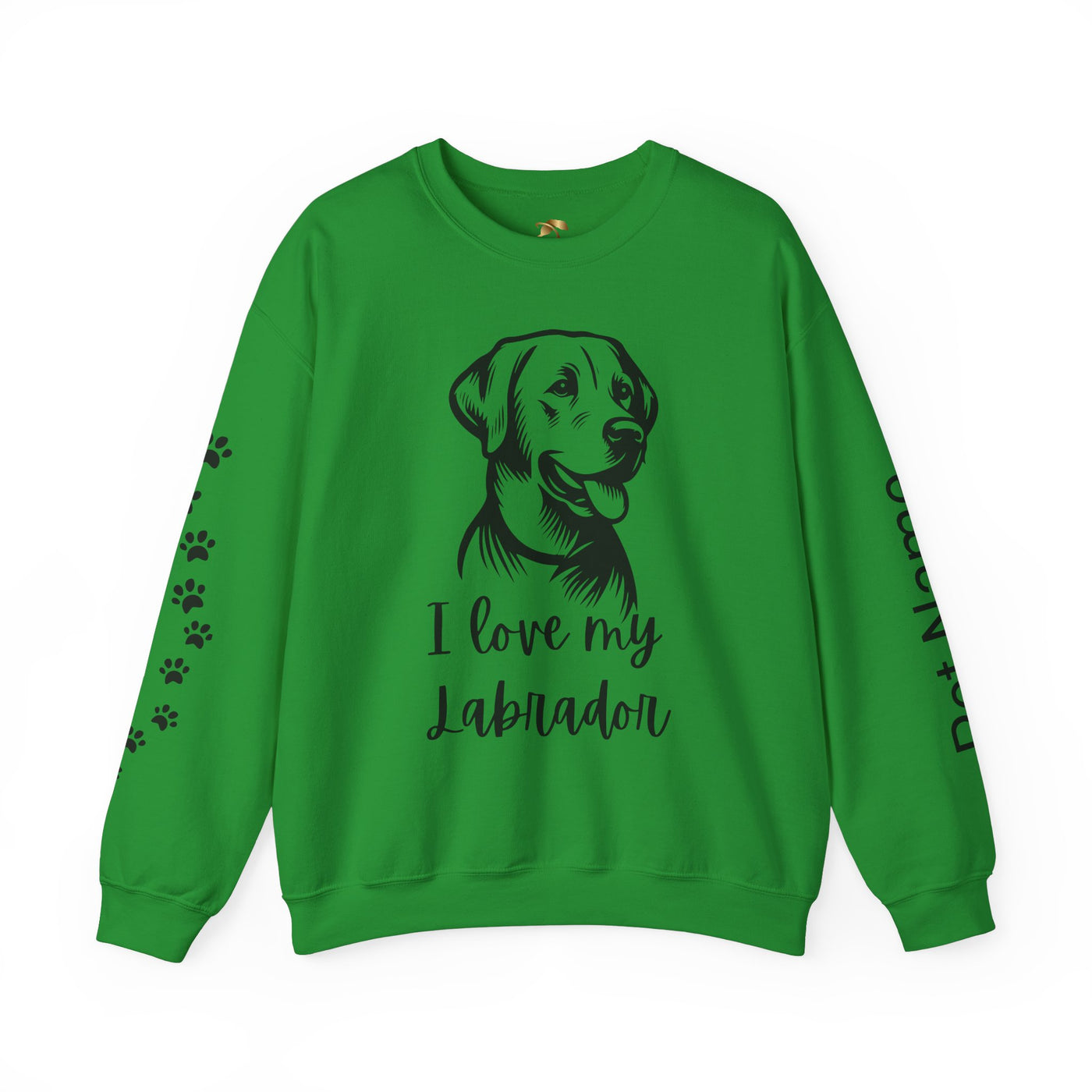 Labrador Lover Sweatshirt, Pet's Name Personalized, Labrador Dog Owner Apparel, Custom Dog Paw Print Jumper, Comfy Crewneck - NOTALIFY