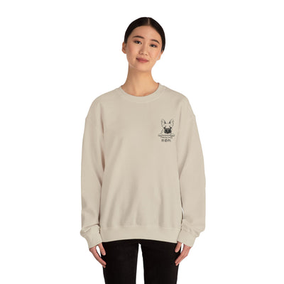 Frenchie Mom Embroidery Sweatshirt, Mother's Day Gift, Cute Dog Lover Jumper, French Bulldog Crewneck, Gift for Mom, Pet Owner Sweater - NOTALIFY