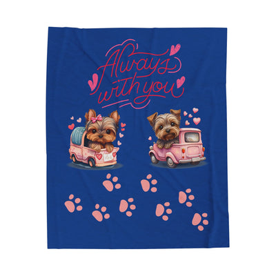 Cozy Pet Lover's Blanket - Always with You, Plush Throw for Home, Dog Lover Gift, Cute Puppy Decor, Heartwarming Gift - NOTALIFY
