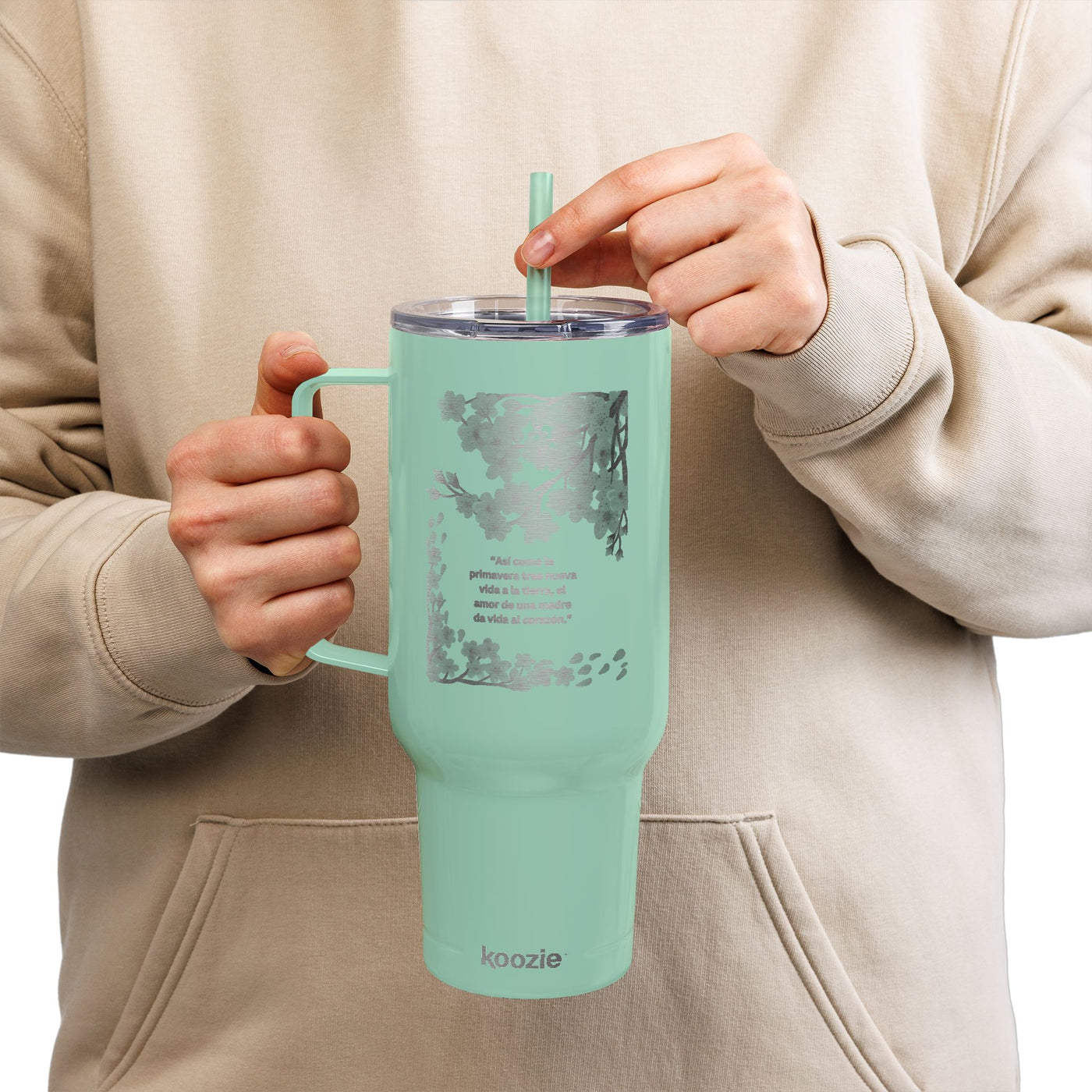 Floral Insulated Tumbler, Custom Drinkware for Moms - Personalized 40oz Gift for Birthdays, Mother's Day, Special Occasions, Engraving - NOTALIFY