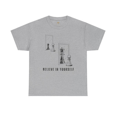 Believe in Yourself. Chess Pawn to King Reflection Tee | Inspirational Self-Esteem Tee | Motivational Shirt | Growth Mindset Gift | Unisex