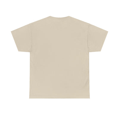Unisex beige t-shirt with "Be Kind, Rewind Often" retro design; 90s nostalgia vibe, classic fit.