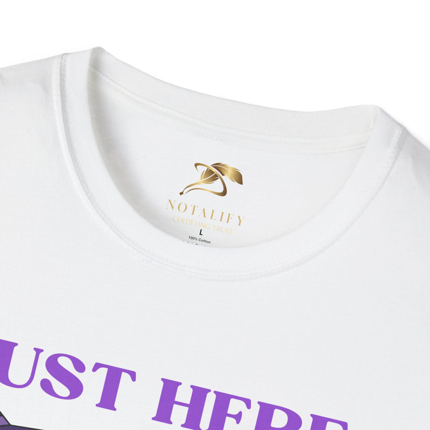 NOTALIFY Just Here for the Boo Dog Halloween TEE | Cute Puppy Costume | Soft Cotton | Fun Fall Outfit for Kids & Adults