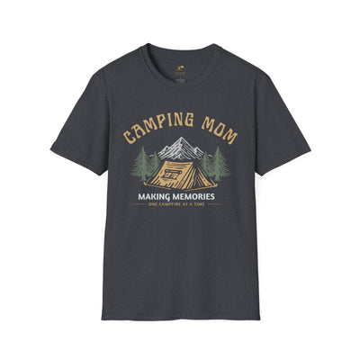 Camping Mom T-Shirt, Campfire Memories Tee, Outdoor Adventure Shirt, Nature Lover Gift, Family Camping Top, Mother's Day, Mom Memories - NOTALIFY