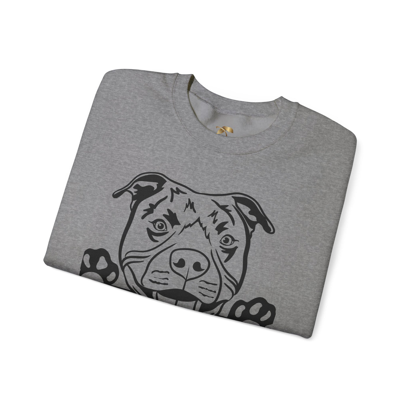 Pit Bull Lover Sweatshirt, Pet's Name Personalized Gift Idea, Pit Bull Dog Owner Apparel, Custom Dog Paw Print Jumper, Comfy Crewneck - NOTALIFY